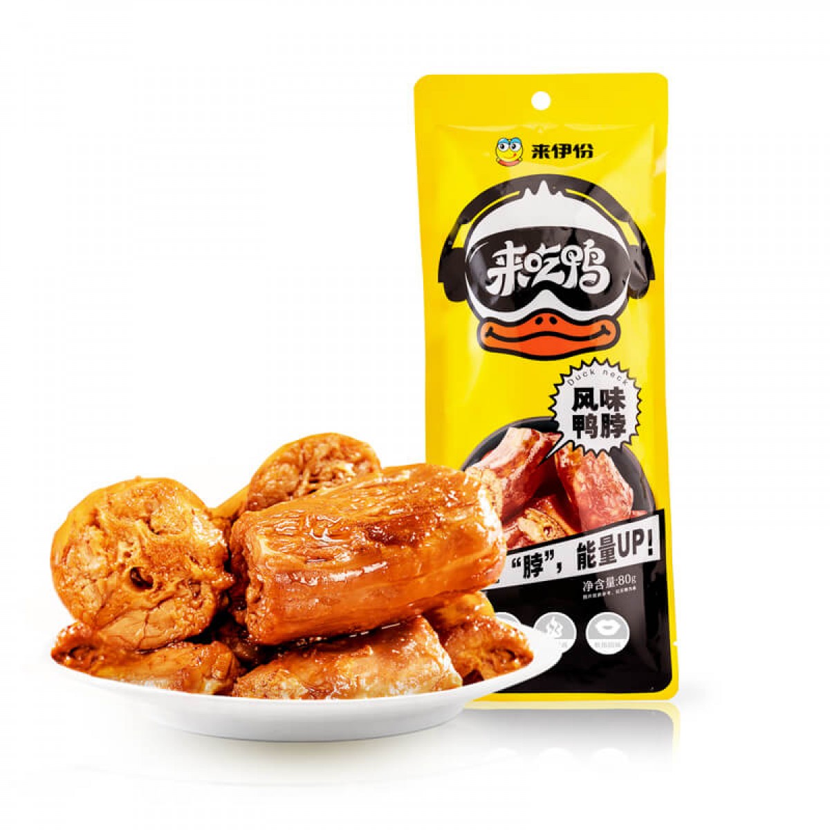 来伊份风味鸭脖80g