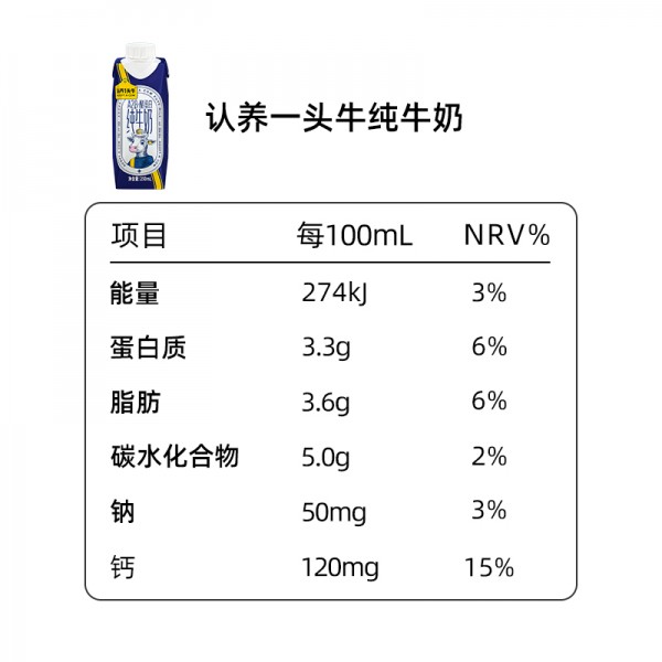 认养一头牛A2奶250ml梦幻盖10入一提装（新）   Y