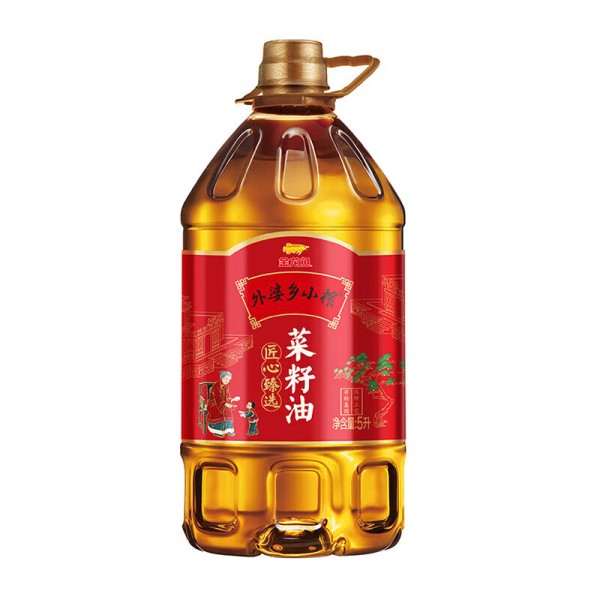 金龙鱼外婆乡小榨匠心臻选菜籽油 （非转压榨）5L+金龙鱼御品稻花香5kg组合装 Y