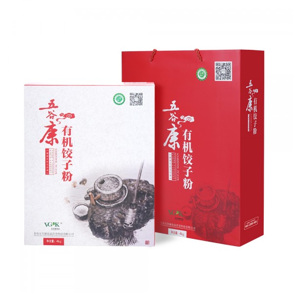 五谷康有机饺子粉礼盒4kg Y